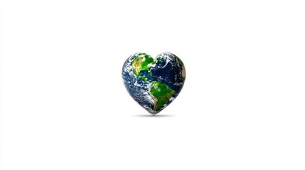 Heartshaped earth, a symbol of global love and environmental responsibility for our shared planet