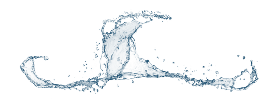 抽象的な青い波と水しぶき