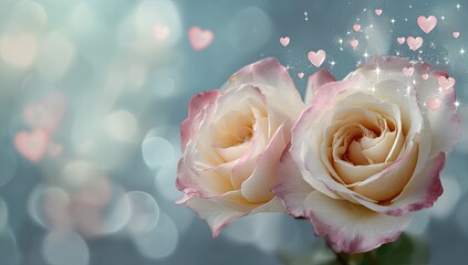Romantic rose close-up