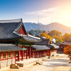 Fototapeta premium Autumn Korean Palace