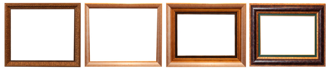 frame picture isolated on white background gold antique