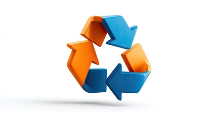 3D recycling symbol