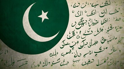 Soft Glowing Pakistan Flag Background – Green Aesthetic | AI-Enhanced Design