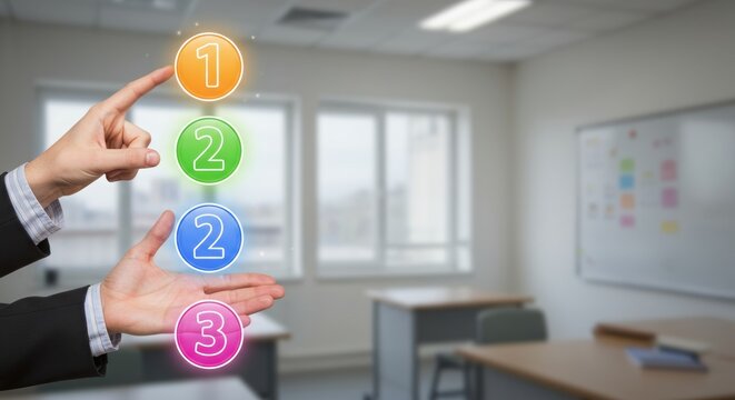 3 Steps Process, Choice, Decision, Plan - Minimalist design