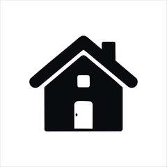 Fototapeta premium Minimalist and simple home icon design.