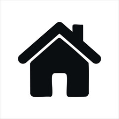 Fototapeta premium Minimalist and simple home icon design.