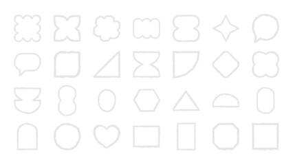 Beige Ripped Geometry Frames