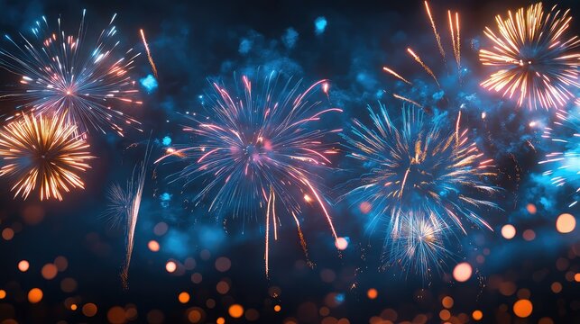 celebration firworks blue