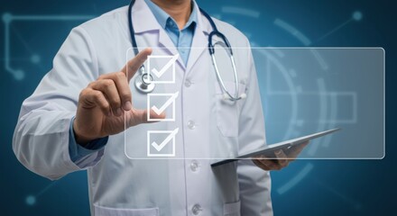 Doctor Checklist Digital Healthcare Tablet - Telemedicine