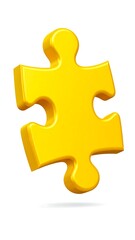Obraz premium 3D yellow puzzle piece (1)