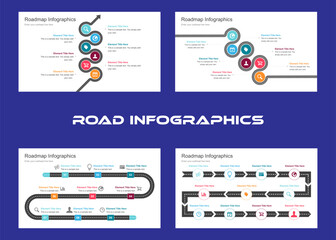 Roadmap Infographics Collection for Presentation