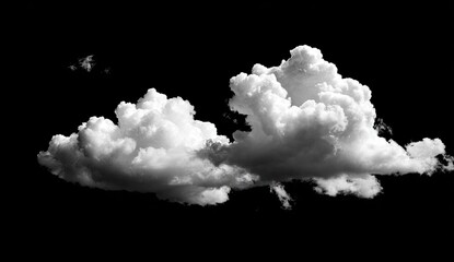 Clouds against a black background