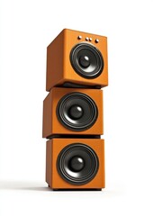 Obraz premium Stack audio music speaker speakers music speakers electronics.