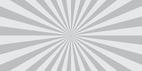 Vector sunburst pattern white and gray design. Vintage sunrays illustration swirl grunge backdrop line. sun beam vector banner design and comic burst gradient concept pattern.	
