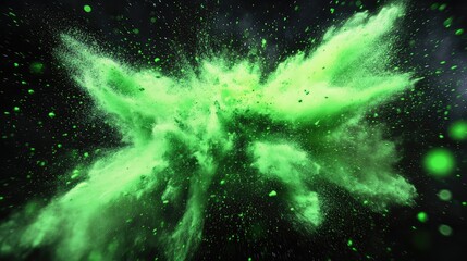 kale green powder splatter