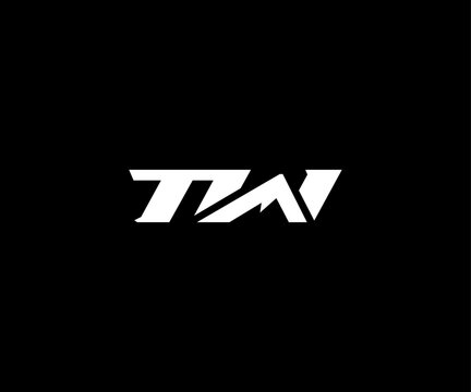 Letter tw mountain minimal clean logo
