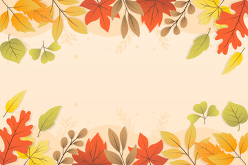 autumn background illustration in gradient style design