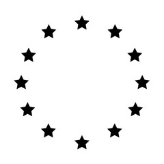 star circle on white background