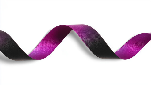 purpul ribbon isolated on white background
