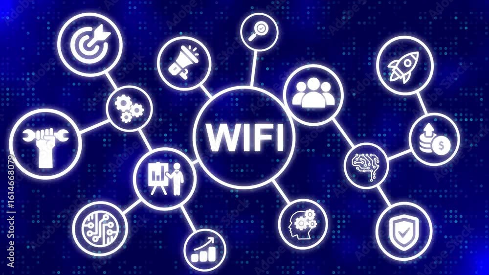 Poster business, technology, internet and network concept. free wifi network signal. abstract technology do