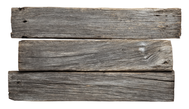 Weathered wood planks stacked