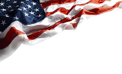 Close-up of American flag waving