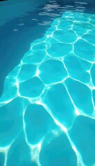 Stunning turquoise swimming pool water, shimmering under the sunlight Perfect for travel brochures, websites, or any project needing a refreshing summer vibe , holiday, vivid, refreshing