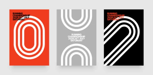  Layout with running track for sports event, competition or championship. Template for background, poster or cover. © dimakostrov