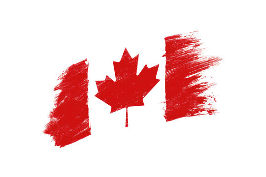 Crayon sketch of Canadian flag