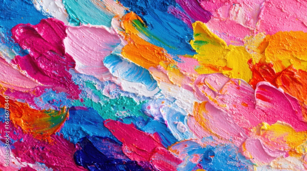Poster an abstract creation filled with vivid colors and dynamic brush strokes captures the essence of cont