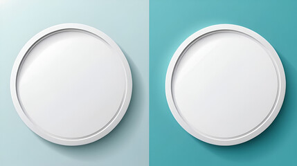 Circle white frame liquid overlapping for badges, banner, label, tag