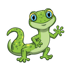Fototapeta premium Smiling Cartoon Gecko