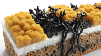 Rhizopus mold, also known as bread mold and black fungus, 3D illustration