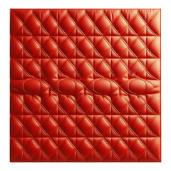 Obraz premium Luxurious Quilted Red Leather Panel with Decorative Design