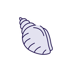 Conch icon design with white background stock illustration