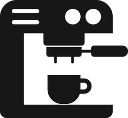 Basic Solid Coffee Shop Icon