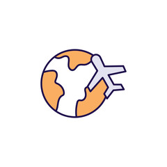 Travel icon design with white background stock illustration