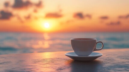 Obraz premium brew coffee sunrise