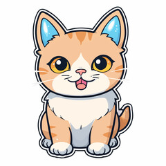 Obraz premium Cute cat Sticker