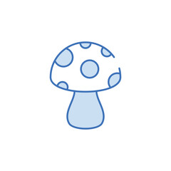 Mushroom Log icon design with white background stock illustration