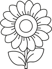 vector illustration of a sunflower