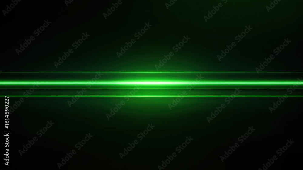 Poster a vibrant green light beam cuts through a dark background, creating a striking visual effect. this i
