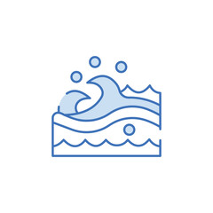 Sea icon design with white background stock illustration