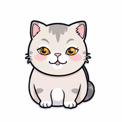 Obraz premium Kawaii cat Art Print