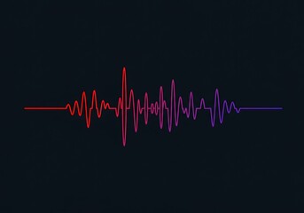 Colorful sound wave graphic on dark background