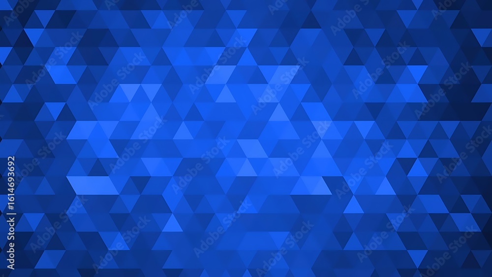 Aufkleber abstract blue triangular mosaic: an abstract image of a deep blue triangular mosaic, offering a sens
