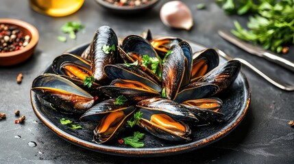 garlic mussels red sauce