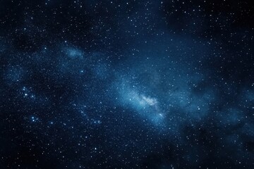 Naklejka premium Timelapse capturing the mesmerizing movement of stars in a clear night sky over a tranquil landscape, Time-lapse of the starry sky