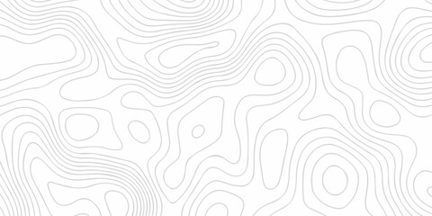 Modern curve abstract topo map design. White background with topographic world grid wave Topographic map geographic line texture.	