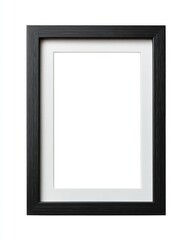 Black picture frame, isolated on white
